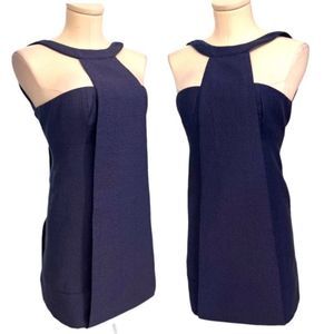 Bird by Juicy Couture Mini Structured Dress Navy Italian Fabric